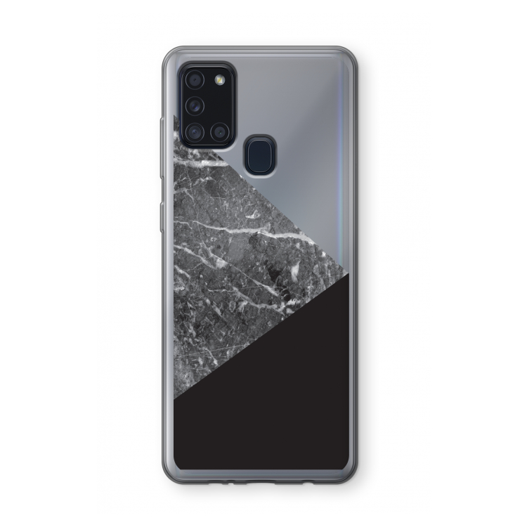 Combinatie marmer: Samsung Galaxy A21s Transparant Hoesje