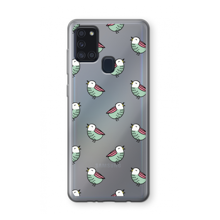 Vogeltjes: Samsung Galaxy A21s Transparant Hoesje