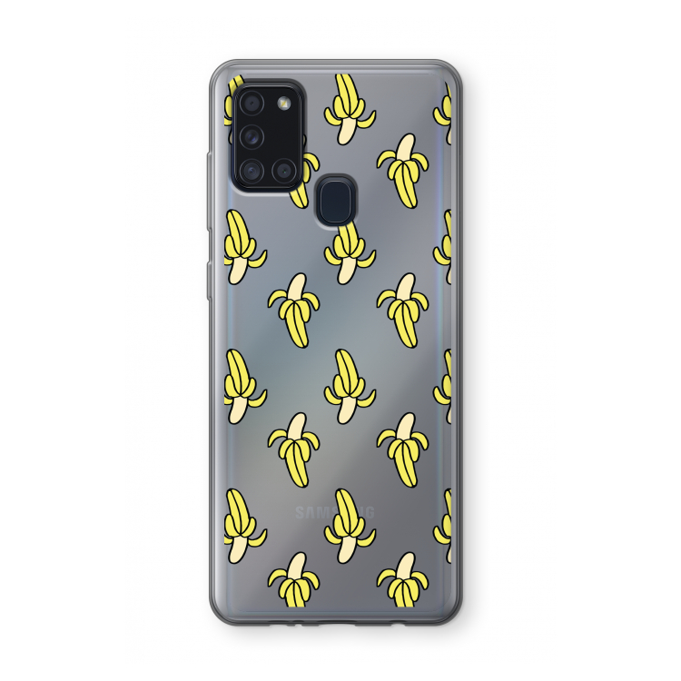 Bananas: Samsung Galaxy A21s Transparant Hoesje