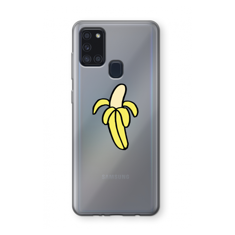 Banana: Samsung Galaxy A21s Transparant Hoesje