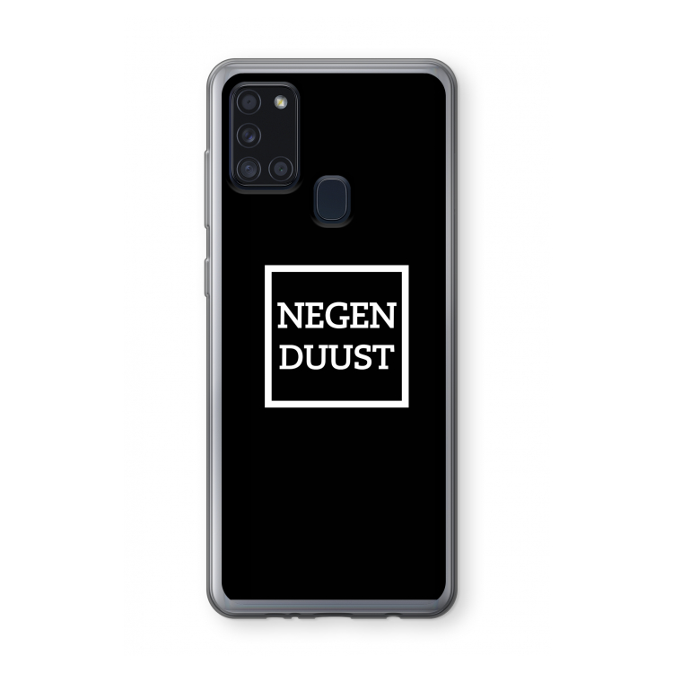 Negenduust black: Samsung Galaxy A21s Transparant Hoesje