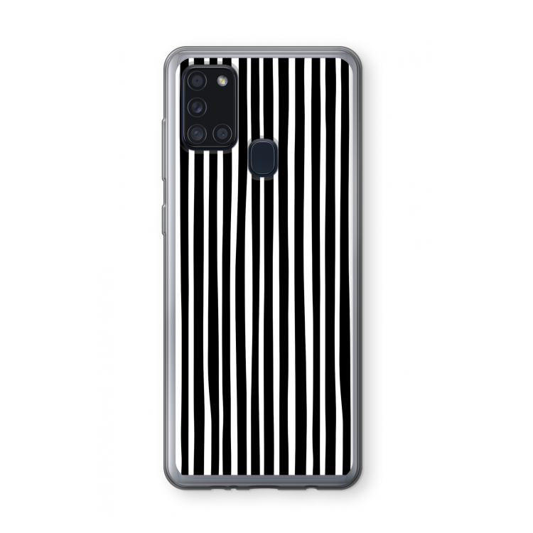 Stripes: Samsung Galaxy A21s Transparant Hoesje