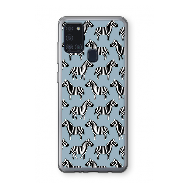 Zebra: Samsung Galaxy A21s Transparant Hoesje
