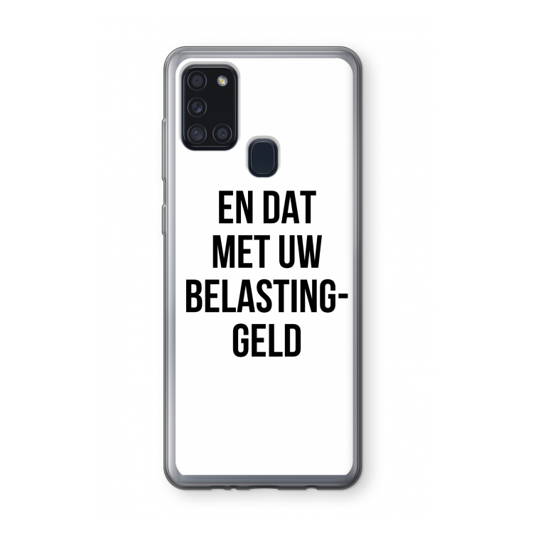 Belastinggeld: Samsung Galaxy A21s Transparant Hoesje