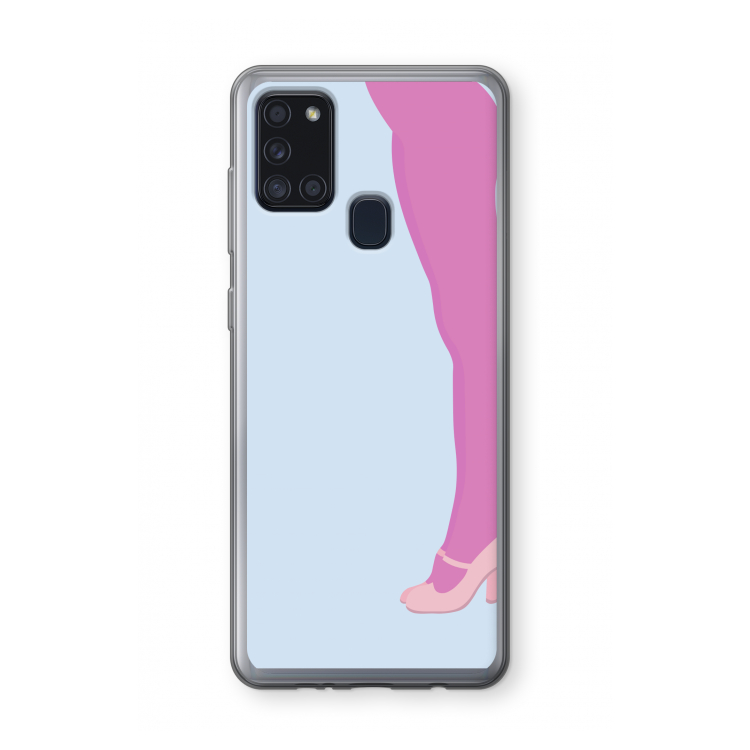 Pink panty: Samsung Galaxy A21s Transparant Hoesje