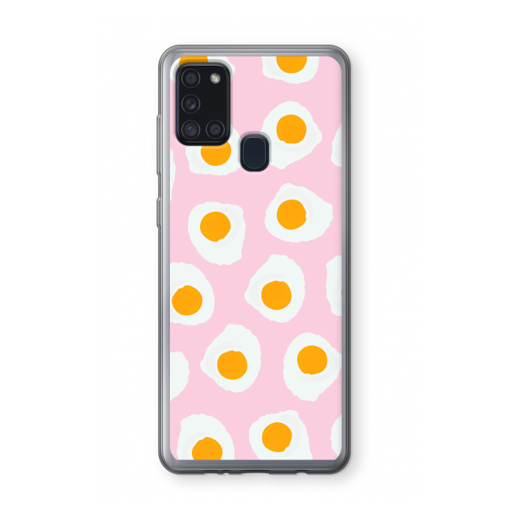 Dancing eggs: Samsung Galaxy A21s Transparant Hoesje