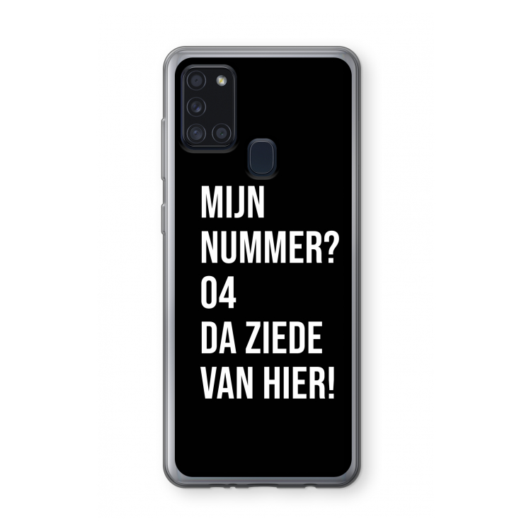 Da ziede van hier - Zwart: Samsung Galaxy A21s Transparant Hoesje