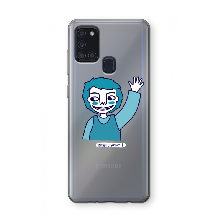 Zwaai: Samsung Galaxy A21s Transparant Hoesje