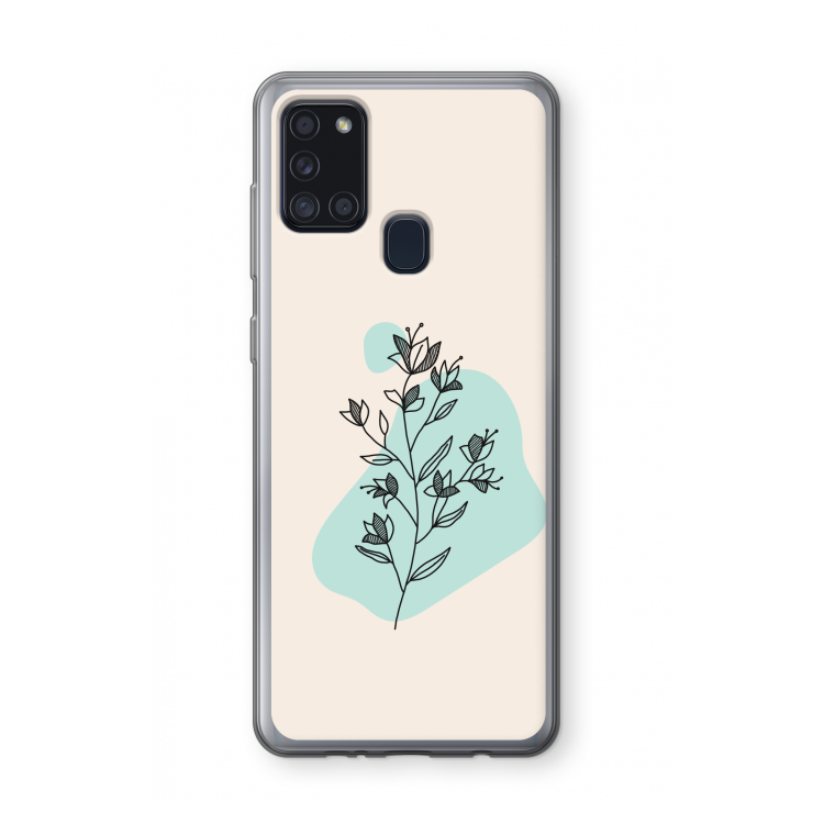Violets are blue: Samsung Galaxy A21s Transparant Hoesje