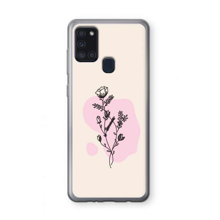 Roses are red: Samsung Galaxy A21s Transparant Hoesje