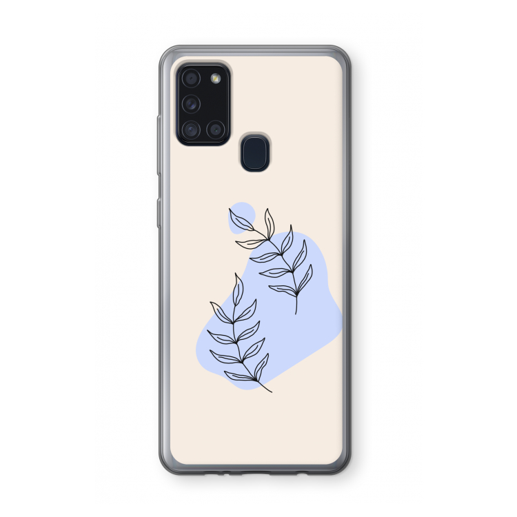 Leaf me if you can: Samsung Galaxy A21s Transparant Hoesje