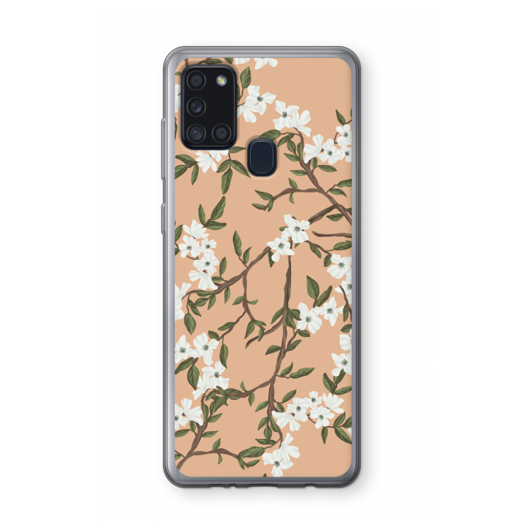 Blossoming spring: Samsung Galaxy A21s Transparant Hoesje