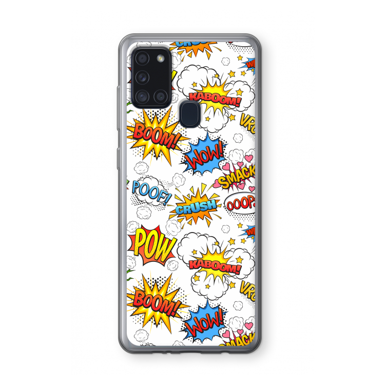 Pow Smack: Samsung Galaxy A21s Transparant Hoesje