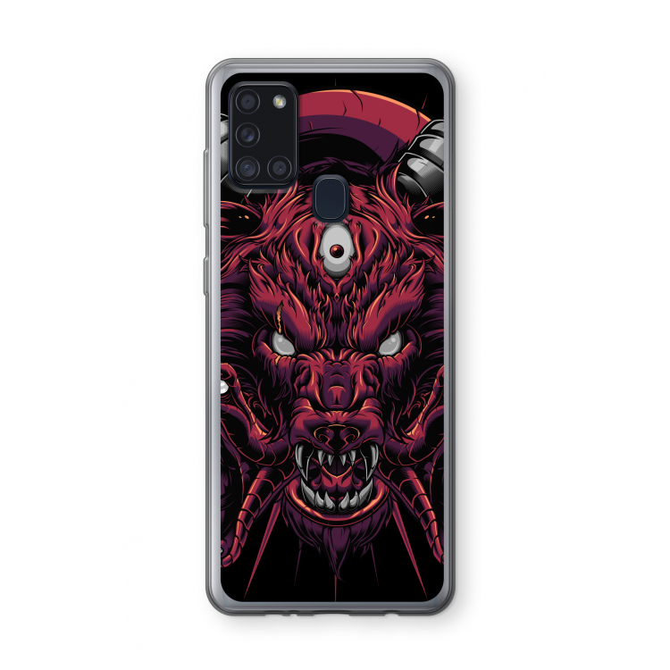 Hell Hound and Serpents: Samsung Galaxy A21s Transparant Hoesje