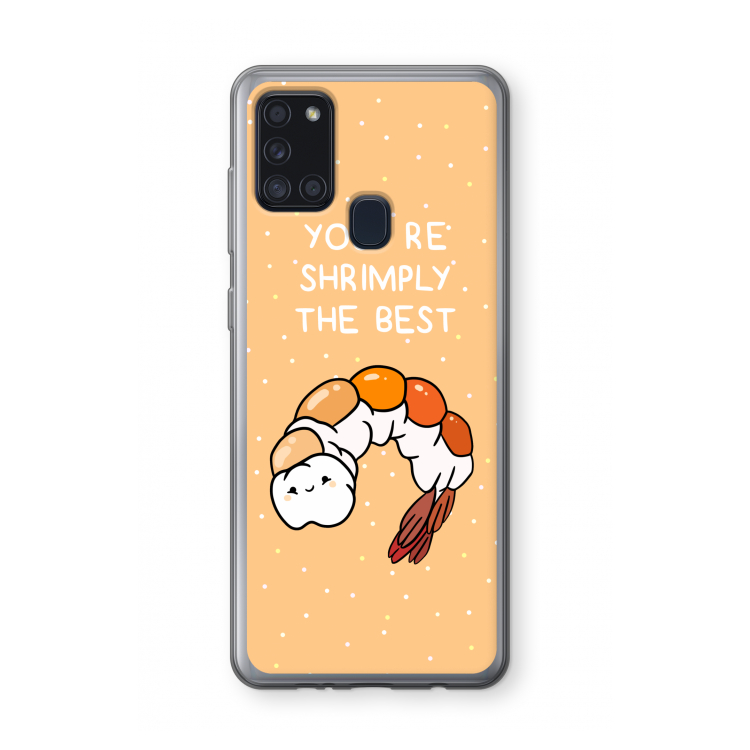 You're Shrimply The Best: Samsung Galaxy A21s Transparant Hoesje