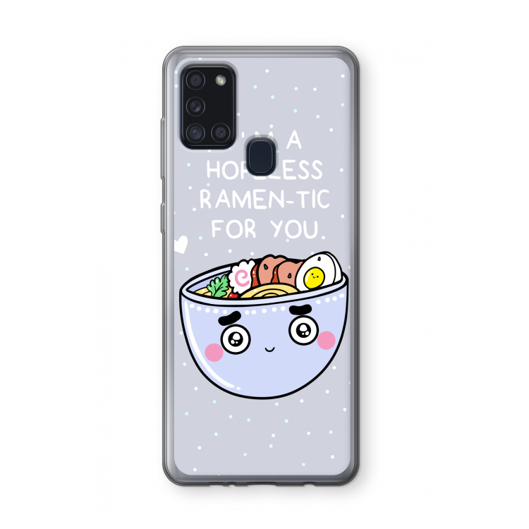 I'm A Hopeless Ramen-Tic For You: Samsung Galaxy A21s Transparant Hoesje