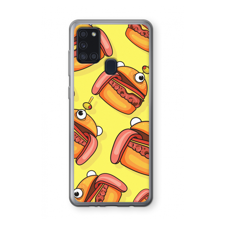 Hamburger: Samsung Galaxy A21s Transparant Hoesje