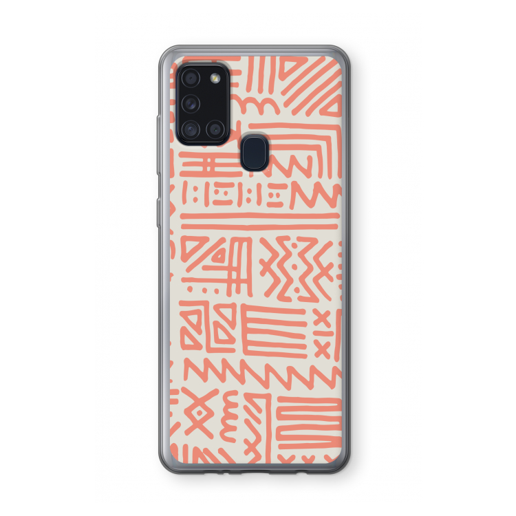 Marrakech Pink: Samsung Galaxy A21s Transparant Hoesje