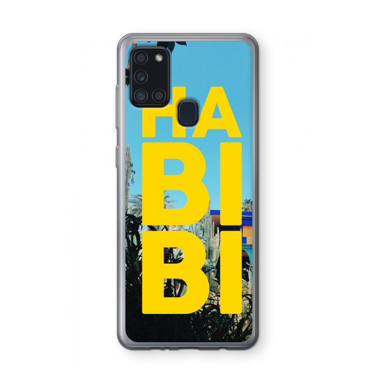 Habibi Majorelle : Samsung Galaxy A21s Transparant Hoesje