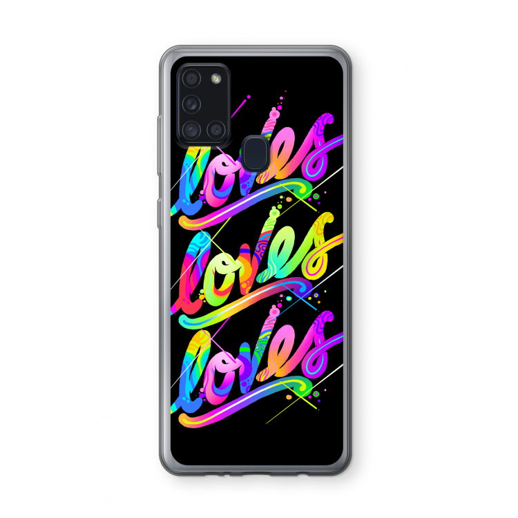 Loves: Samsung Galaxy A21s Transparant Hoesje