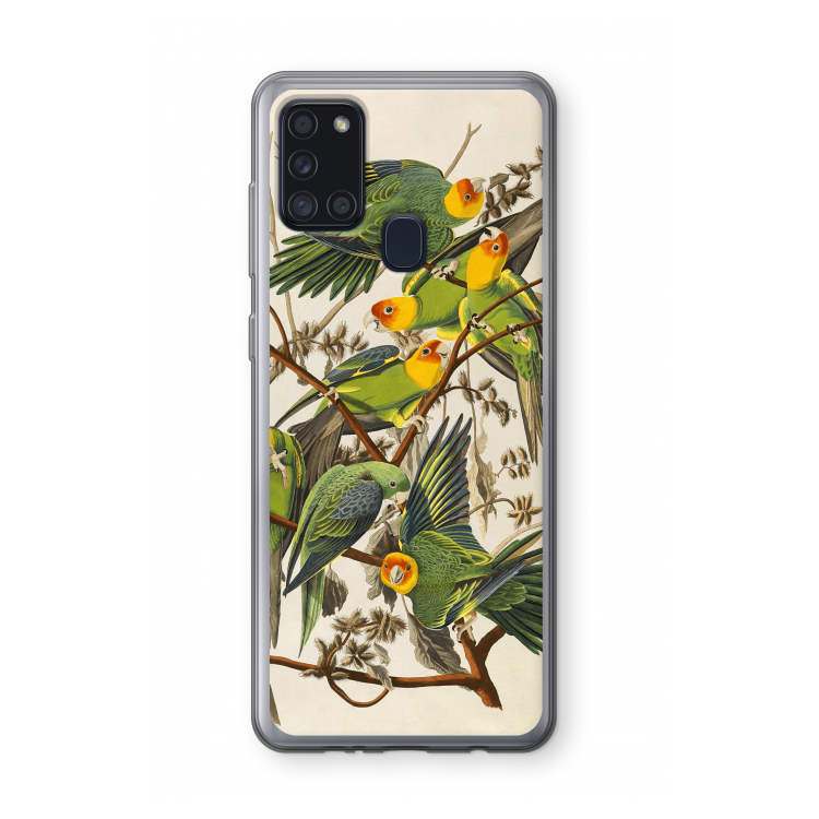 Carolinaparkiet: Samsung Galaxy A21s Transparant Hoesje