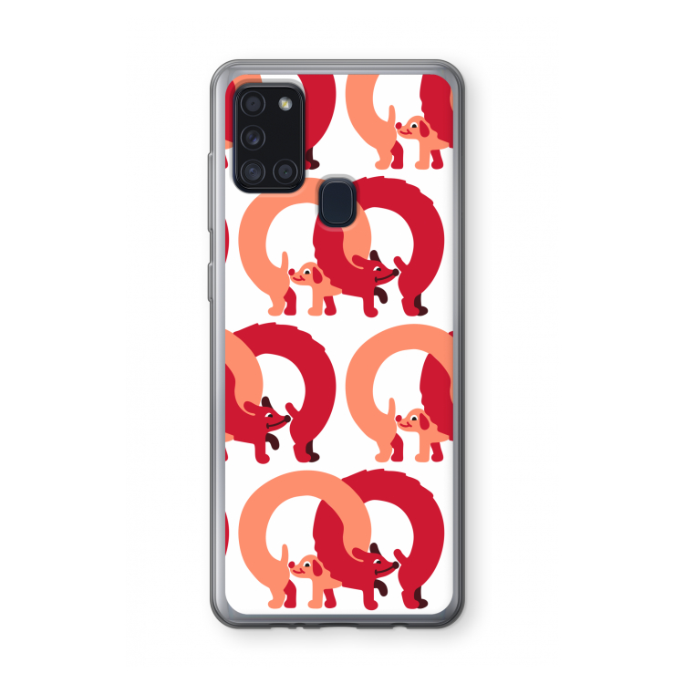 Dogs: Samsung Galaxy A21s Transparant Hoesje