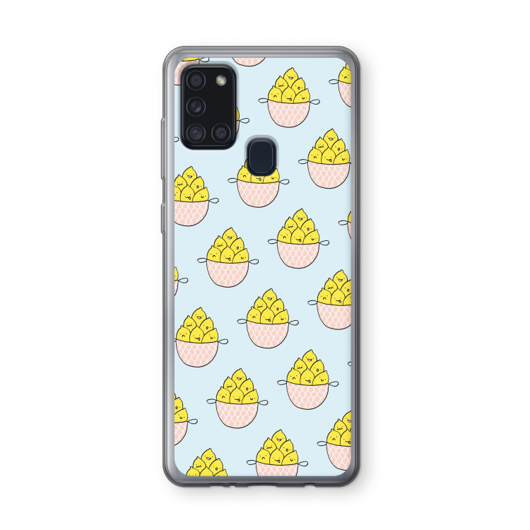 Citroenen: Samsung Galaxy A21s Transparant Hoesje