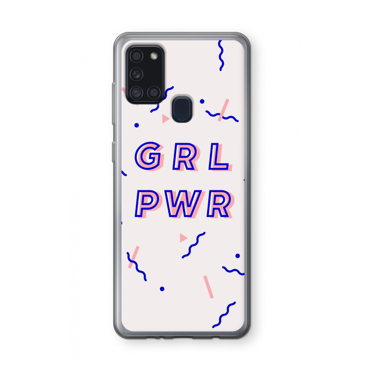 GRL PWR: Samsung Galaxy A21s Transparant Hoesje