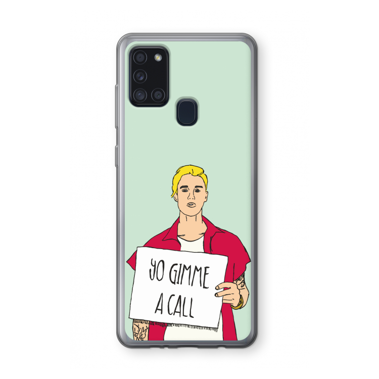 Gimme a call: Samsung Galaxy A21s Transparant Hoesje