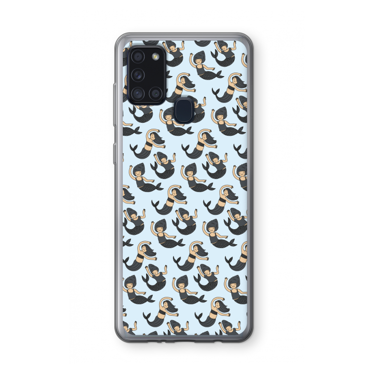 Zeemeermin: Samsung Galaxy A21s Transparant Hoesje