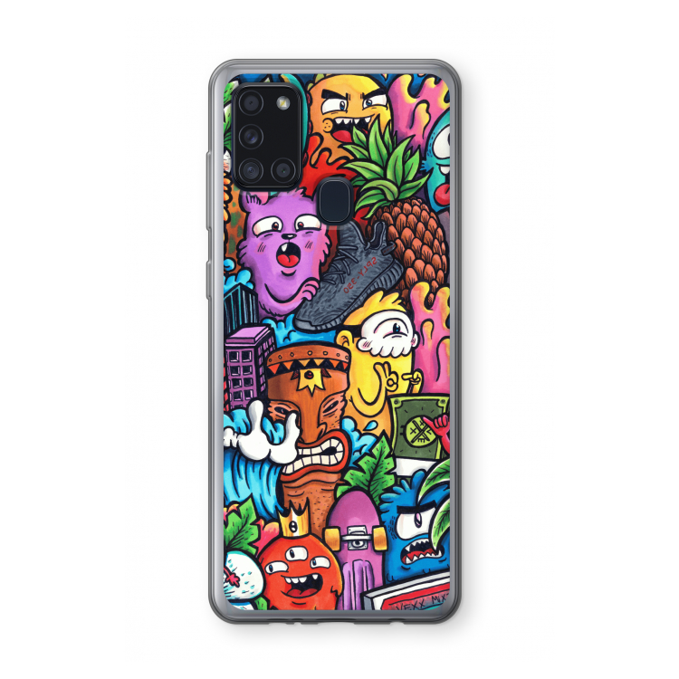 Vexx Mixtape: Samsung Galaxy A21s Transparant Hoesje