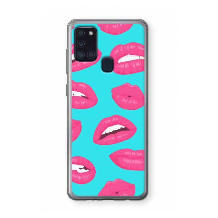 Bite my lip: Samsung Galaxy A21s Transparant Hoesje