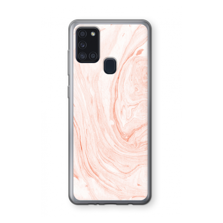 Peach bath: Samsung Galaxy A21s Transparant Hoesje