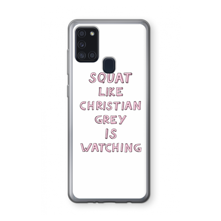 Christian Grey: Samsung Galaxy A21s Transparant Hoesje