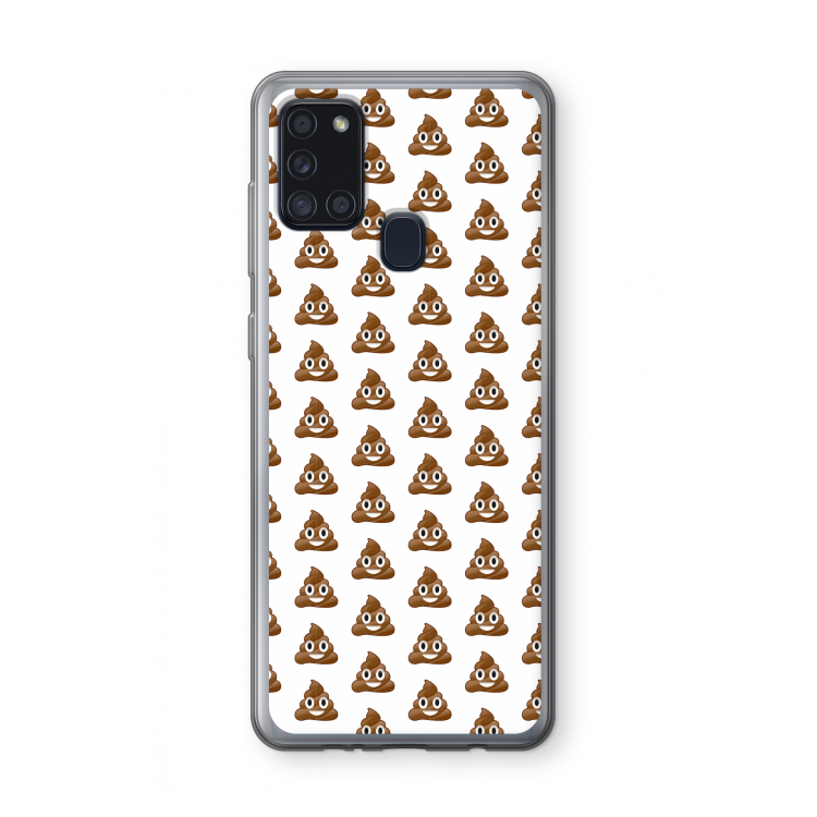 Poop emoji: Samsung Galaxy A21s Transparant Hoesje