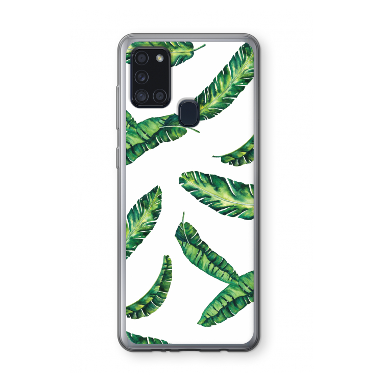 Lange bladeren: Samsung Galaxy A21s Transparant Hoesje