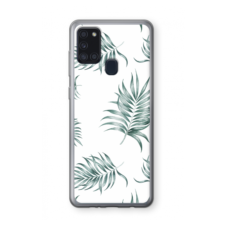 Simple leaves: Samsung Galaxy A21s Transparant Hoesje