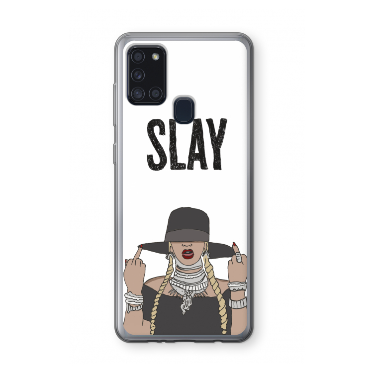 Slay All Day: Samsung Galaxy A21s Transparant Hoesje