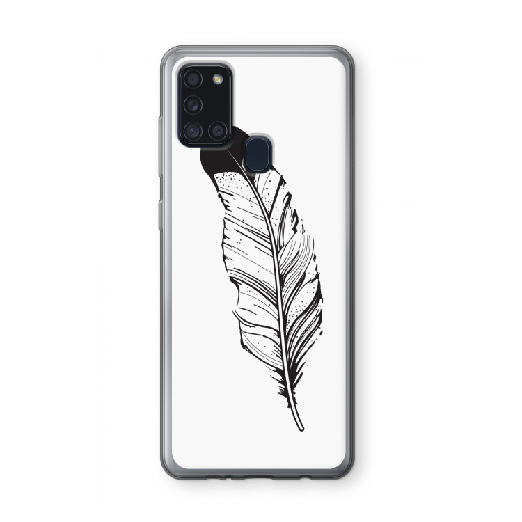 Pluim: Samsung Galaxy A21s Transparant Hoesje