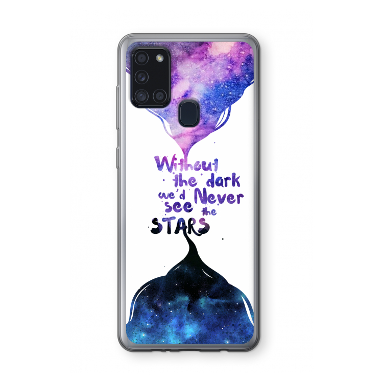 Stars quote: Samsung Galaxy A21s Transparant Hoesje