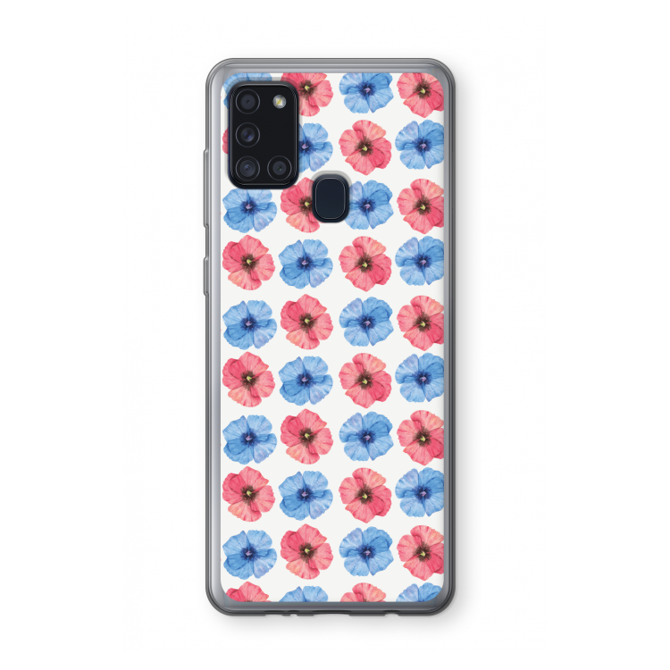 Klaproosjes: Samsung Galaxy A21s Transparant Hoesje