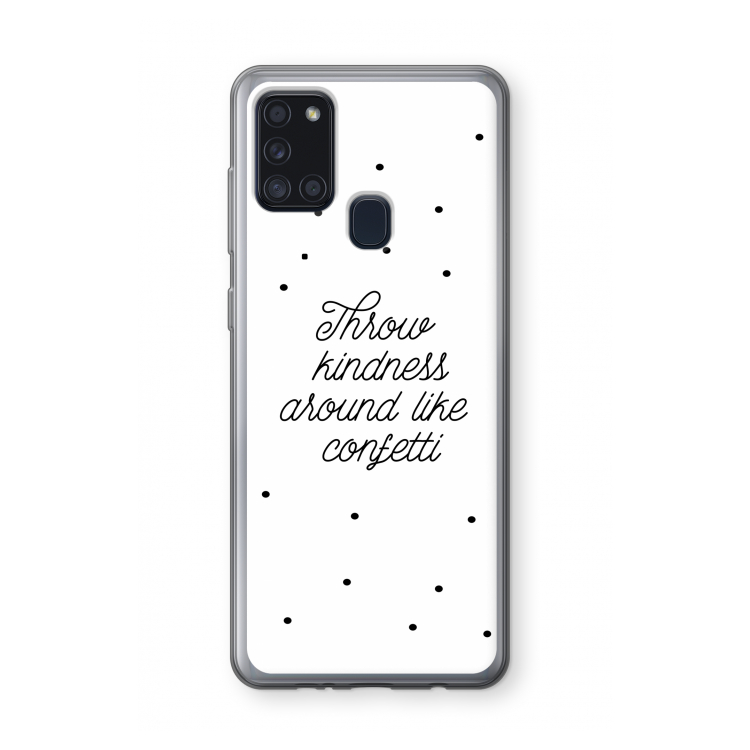 Confetti: Samsung Galaxy A21s Transparant Hoesje