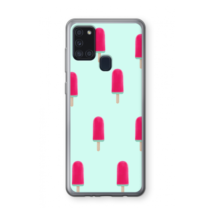 Waterijsje: Samsung Galaxy A21s Transparant Hoesje