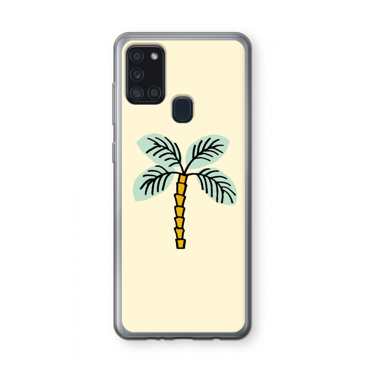 Palmboom: Samsung Galaxy A21s Transparant Hoesje