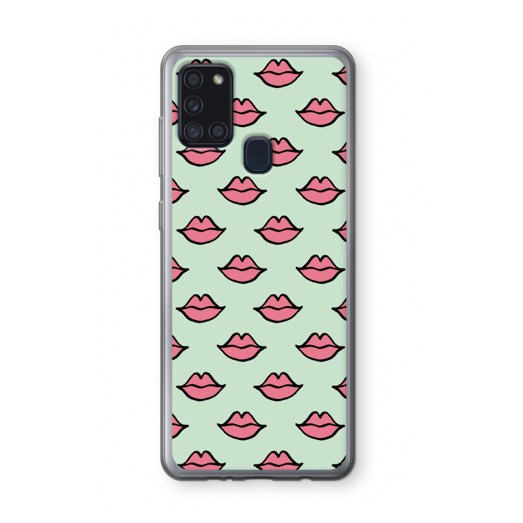 Lipjes: Samsung Galaxy A21s Transparant Hoesje