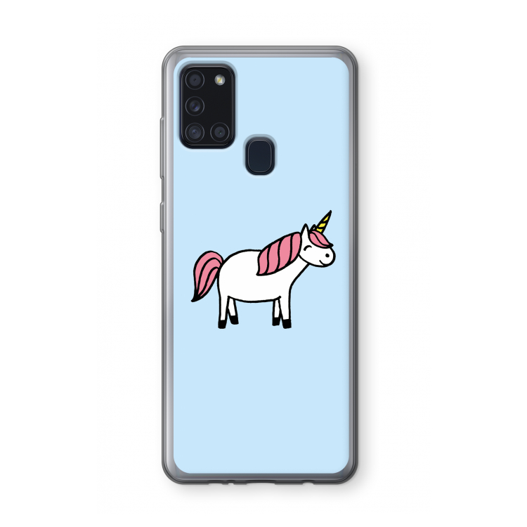 Eenhoorn: Samsung Galaxy A21s Transparant Hoesje