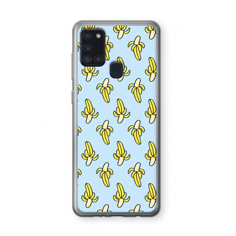 Bananas: Samsung Galaxy A21s Transparant Hoesje