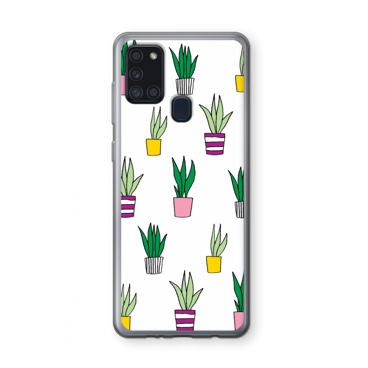Sanseveria: Samsung Galaxy A21s Transparant Hoesje