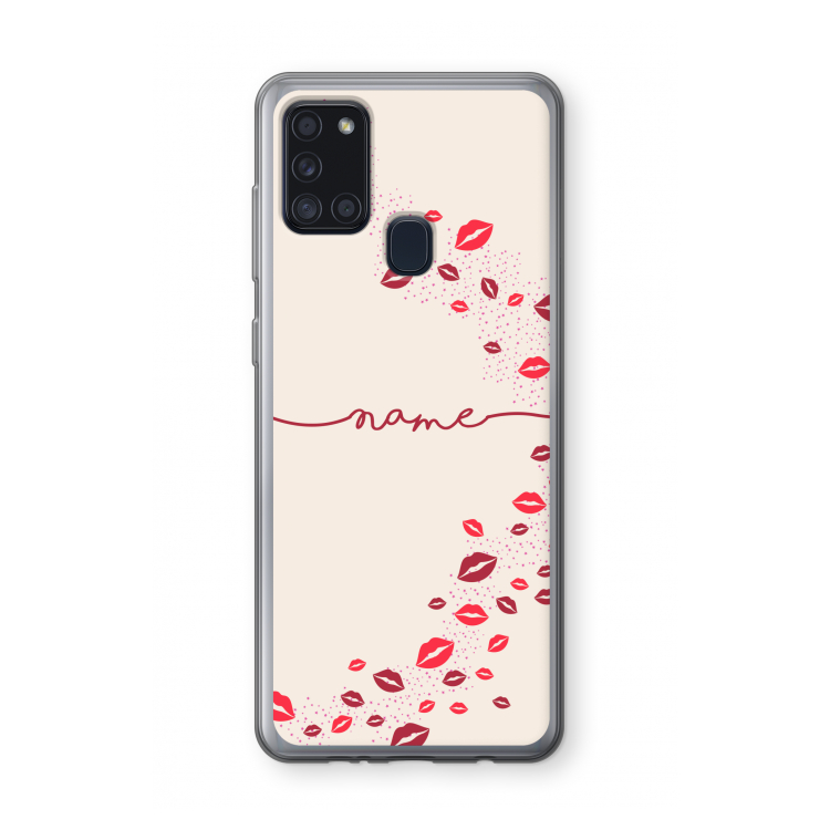 Kusjes: Samsung Galaxy A21s Transparant Hoesje