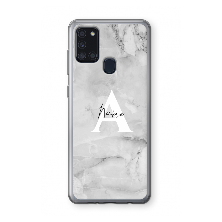 Ivory Marble: Samsung Galaxy A21s Transparant Hoesje